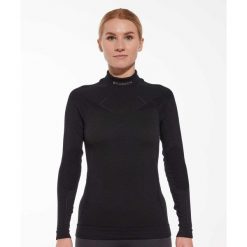Bluza damska wełniana Brubeck EXTREME MERINO. Czarne bluzy Brubeck, bez wzorów, z wełny, bez kaptura. Za 329.00 zł.