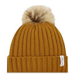 Czapka HYPE. Brązowe czapki Hype, bez wzorów. Za 109.99 zł.