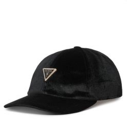 Czapka z daszkiem Guess. Czarne czapki Guess, z aplikacjami. Za 154.99 zł.