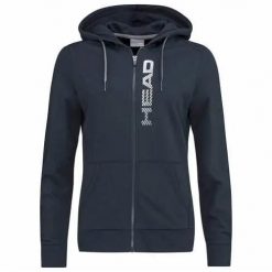 Bluza z kapturem damska Club Greta. Niebieskie bluzy sportowe Head, xl, bez wzorów, z bawełny, z kapturem. Za 343.00 zł.