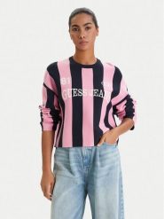 Guess Jeans Sweter W6RR17 Z3FC2 Kolorowy Regular Fit. Swetry Guess Jeans, xl, z aplikacjami, z jeansu, bez ramiączek. Za 439.99 zł.