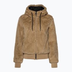 Kurtka futrzana damska CMP Fix Hood. Brązowe kurtki narciarskie CMP, l, bez wzorów, z futra, bez kaptura, narciarskie. Za 249.99 zł.