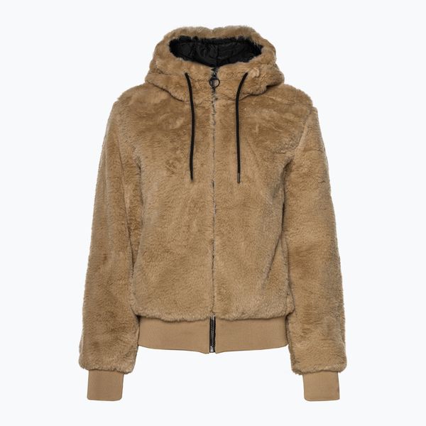 Kurtka futrzana damska CMP Fix Hood. Brązowe kurtki narciarskie CMP, l, bez wzorów, z futra, bez kaptura, narciarskie. Za 249.99 zł.