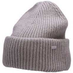 Damska czapka jasny fiolet melanż H4Z22 4F. Fioletowe czapki 4f, bez wzorów, z poliamidu. Za 47.99 zł.