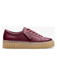 Clarks Skórzane sneakersy "Mayhill Walk" w kolorze bordowym rozmiar: 39. Czerwone trampki Clarks, bez wzorów, bez zapięcia. Za 334.60 zł.