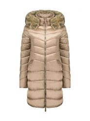 Canadian Peak Płaszcz zimowy "Bololitaeak" w kolorze beżowym rozmiar: XXL. Brązowe płaszcze Canadian Peak, na zimę, xxl, bez wzorów, z puchu, bez kaptura. Za 284.15 zł.