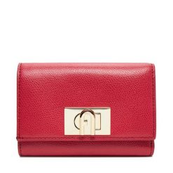 Duży Portfel Damski Furla. Czerwone portfele Furla, bez wzorów. Za 799.99 zł.