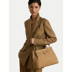 Torebka LAUREN RALPH LAUREN. Brązowe torebki klasyczne Lauren Ralph Lauren, bez wzorów, bez dodatków. Za 2,399.00 zł.
