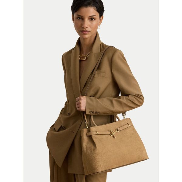 Torebka LAUREN RALPH LAUREN. Brązowe torebki klasyczne Lauren Ralph Lauren, bez wzorów, bez dodatków. Za 2,399.00 zł.