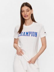 Champion T-Shirt 116084 Biały Regular Fit. Białe t-shirty Champion, xl, bez wzorów, z bawełny, bez kołnierzyka, bez ramiączek. Za 49.99 zł.