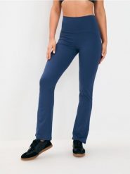 Legginsy flare GYM HARD - granatowy. Niebieskie legginsy Sinsay, l, bez wzorów. Za 49.99 zł.
