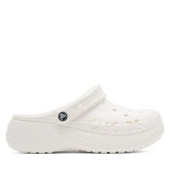 Klapki Crocs. Białe klapki Crocs, bez wzorów, bez obcasa. Za 249.99 zł.