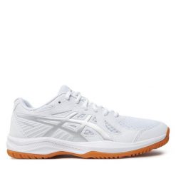 Buty halowe Asics. Białe obuwie sportowe Asics, bez zapięcia. Za 299.99 zł.