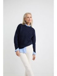 Josephine & Co Sweter "Aniek" w kolorze granatowym rozmiar: XL. Niebieskie swetry Josephine & Co, xl, bez wzorów, bez ramiączek. Za 241.56 zł.