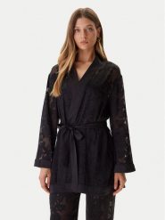 Guess Szlafrok O5BX11 W4700 Czarny. Czarne szlafroki Guess, xl, z aplikacjami, z syntetyku, bez ramiączek, bez kaptura. Za 615.00 zł.