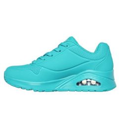 Buty Kobieta Skechers Uno Stand On Air niebieski. Niebieskie obuwie sportowe Skechers, z materiału, bez zapięcia, trekkingowe. Za 368.99 zł.