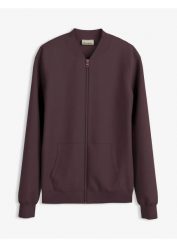 Bluza rozpinana z materiału scuba. Czerwone bluzy bonprix, bez wzorów, bez kaptura. Za 124.99 zł.