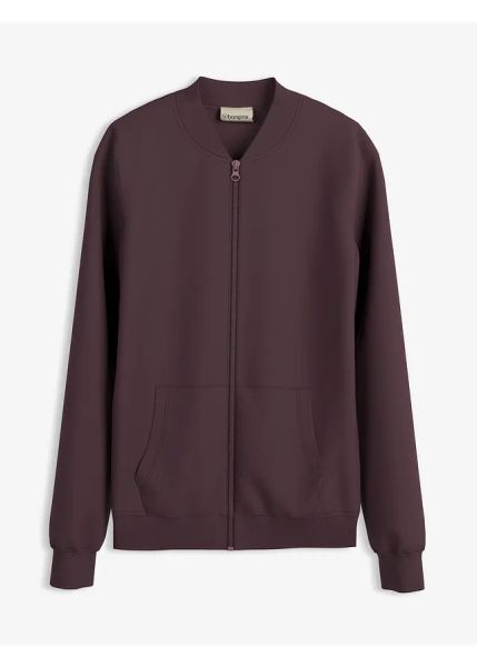 Bluza rozpinana z materiału scuba. Czerwone bluzy bonprix, bez wzorów, bez kaptura. Za 124.99 zł.