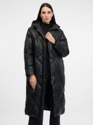 Orsay Płaszcz puchowy w kolorze czarnym rozmiar: 36. Czarne płaszcze Orsay, bez wzorów, z puchu, bez kaptura. Za 195.99 zł.