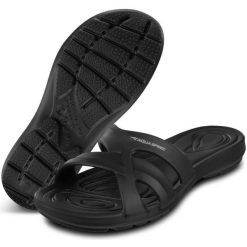 Klapki basenowe damskie Aqua Speed Panama. Czarne klapki Aqua-Speed, bez wzorów, bez obcasa. Za 69.99 zł.