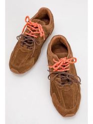 Trendyol Skórzane sneakersy w kolorze jasnobrązowym rozmiar: 37. Brązowe trampki Trendyol, bez wzorów, bez zapięcia. Za 260.99 zł.