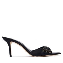 Klapki Elisabetta Franchi. Czarne klapki Elisabetta Franchi, bez wzorów, bez obcasa. Za 2,129.00 zł.