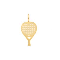 Zawieszka wisząca Rakieta do Padla 1,8 cm, pozłacana. Żółte bransoletki Lilou, pozłacane. Za 129.00 zł.