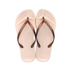 Klapki damskie Ipanema Anatomica Tan. Brązowe klapki Ipanema, bez wzorów, bez obcasa. Za 97.50 zł.