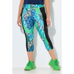 Damskie Legginsy capri wzór zwierzęcy elastyczny pas z recyklingu. Zielone legginsy Ulla Popken, plus size, bez wzorów, z materiału. Za 239.99 zł.