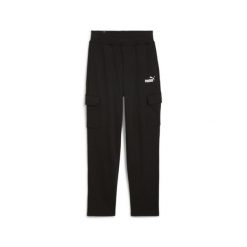 Puma Spodnie Ess+ Cargo Fl 68250201. Czarne spodnie dresowe Puma, xl, bez wzorów, z dresówki. Za 161.99 zł.