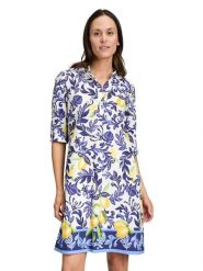 Vera Mont Sukienka w kolorze kremowo-niebieskim rozmiar: 36. Brązowe sukienki Vera Mont, na co dzień, bez wzorów, bez kołnierzyka, bez ramiączek, mini, proste. Za 173.99 zł.