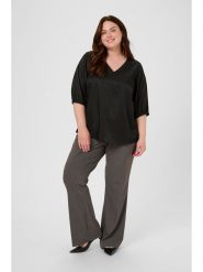 KAFFE curve Bluzka "Ada" w kolorze czarnym rozmiar: 44. Czarne bluzki KAFFE curve, bez wzorów, bez kołnierzyka, bez ramiączek. Za 104.99 zł.