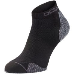 Skarpety do biegania krótkie dla dorosłych Odlo Socks Ceramicool RUN 2pack. Czarne skarpety Odlo, bez wzorów. W wyprzedaży za 70.00 zł.