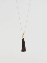 Naszyjnik z zawieszką - ciemnobrązowy. Brązowe naszyjniki Reserved. Za 59.99 zł.