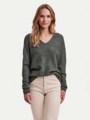 Vero Moda Sweter Crewlefile 10233357 Zielony Loose Fit. Zielone swetry Vero Moda, l, bez wzorów, z syntetyku, bez ramiączek. Za 109.99 zł.