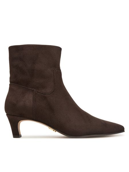 Steve Madden Botki Davis-S 11005692 Brązowy. Brązowe botki Steve Madden, bez wzorów, z materiału, bez obcasa, na słupku, bez zapięcia. Za 559.99 zł.