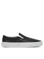 Vans Tenisówki Classic Slip-On VN000EACBPB1 Czarny. Czarne trampki Vans, bez wzorów, ze skóry, bez zapięcia. Za 399.99 zł.
