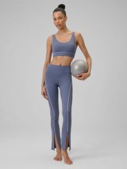 4F Legginsy do jogi szybkoschnące damskie - niebieskie S. Niebieskie legginsy 4f, l, bez wzorów, z podwyższonym stanem, na jogę i pilates. Za 169.99 zł.