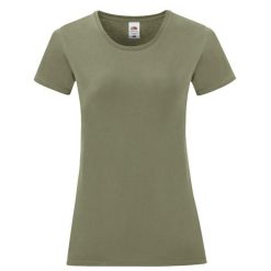 Koszulka Damska Iconic 150. Zielone bluzki FRUIT OF THE LOOM, xl, bez wzorów, sportowe, bez kołnierzyka, bez ramiączek. Za 28.99 zł.