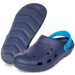 Klapki basenowe Aqua Speed Lora. Niebieskie klapki Aqua-Speed, bez wzorów, bez obcasa. Za 49.99 zł.