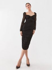 Pinko Sukienka koktajlowa 101666 7585 Czarny Slim Fit. Czarne sukienki Pinko, bez wzorów, z syntetyku, wizytowe, bez kołnierzyka, bez ramiączek. Za 1,949.00 zł.
