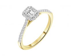 Pierścionek z żółtego złota z diamentami - 0,50 ct - próba 585. Żółte pierścionki Apart, z diamentem, złote. Za 7,490.00 zł.