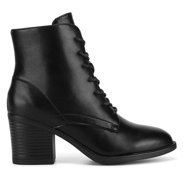 Trzewiki Clara Barson. Czarne botki Clara Barson, bez wzorów, bez obcasa, na słupku, bez zapięcia. Za 159.99 zł.