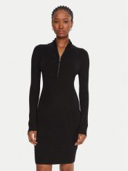 Guess Sukienka codzienna W5BK45 Z0572 Czarny Slim Fit. Czarne sukienki Guess, na co dzień, l, z aplikacjami, z dzianiny, bez kołnierzyka, bez ramiączek, proste. Za 529.99 zł.