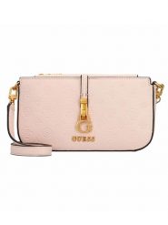 Guess Torebka w kolorze jasnoróżowym - 25 x 14 x 5,5 cm rozmiar: onesize. Różowe torby na ramię Guess, z aplikacjami, z materiału, na ramię, z tłoczeniem, bez dodatków. Za 308.18 zł.