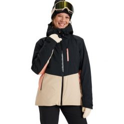 Kurtka śnieżna dla Kobiety PEAKSIDE Czarny. Czarne kurtki narciarskie Roxy, bez wzorów, bez kaptura, narciarskie. Za 739.99 zł.