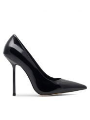 Eva Minge Szpilki STUDIO LT-02 Czarny. Czarne szpilki Eva Minge, bez wzorów, z lakierowanej skóry, bez obcasa, na szpilce, bez zapięcia. Za 249.99 zł.