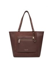 Nine West Torebka CEO-MISSOURI-LDA8264 Brązowy. Brązowe shopper Nine West, bez wzorów, z materiału, bez dodatków. Za 249.99 zł.