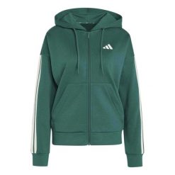 Bluza Adidas Sport W 3S Fl Fz Hd Damskie. Zielone bluzy Adidas, m, bez wzorów, z bawełny, z kapturem. Za 335.99 zł.
