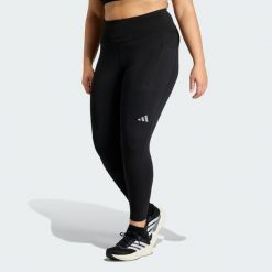 Legginsy do biegania adi365 Climacool AOP 7/8 (Plus Size). Czarne legginsy Adidas, plus size, bez wzorów. Za 279.00 zł.